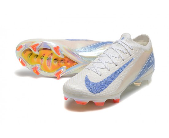 Nike Air Zoom Mercurial Vapor 16 Elite FG Low Yellow White Blue Soccer Cleats For Men