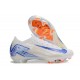 Nike Air Zoom Mercurial Vapor 16 Elite FG White Blue Low Soccer Cleats For Women And Men