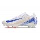 Nike Air Zoom Mercurial Vapor 16 Elite FG White Blue Low Soccer Cleats For Women And Men