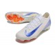 Nike Air Zoom Mercurial Vapor 16 Elite FG White Blue Low Soccer Cleats For Women And Men