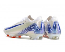 Nike Air Zoom Mercurial Vapor 16 Elite FG White Blue Low Soccer Cleats For Women And Men 