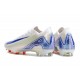 Nike Air Zoom Mercurial Vapor 16 Elite FG White Blue Low Soccer Cleats For Women And Men