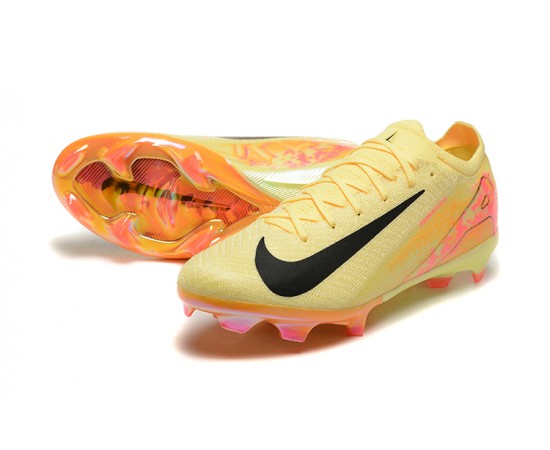 Nike Air Zoom Mercurial Vapor 16 Elite FG Yellow Black Pink Soccer Cleats For Men