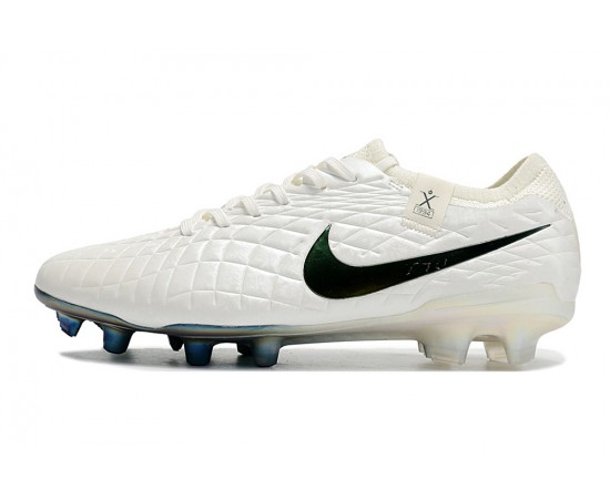 Nike Tiempo Legend 10 Elite FG Beige And Black Low Soccer Cleats For Men