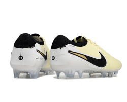 Nike Tiempo Legend 10 Elite FG Beige Black Low Soccer Cleats For Men