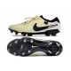 Nike Tiempo Legend 10 Elite FG Beige Black White Low Soccer Cleats For Men