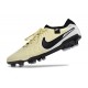 Nike Tiempo Legend 10 Elite FG Beige Black White Low Soccer Cleats For Men