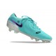 Nike Tiempo Legend 10 Elite FG Ltblue Purple Black Low Soccer Cleats For Men