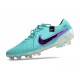 Nike Tiempo Legend 10 Elite FG Ltblue Purple Black Low Soccer Cleats For Men