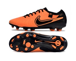 Nike Tiempo Legend 10 Elite FG Orange And Black Low Soccer Cleats For Men