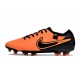 Nike Tiempo Legend 10 Elite FG Orange And Black Low Soccer Cleats For Men