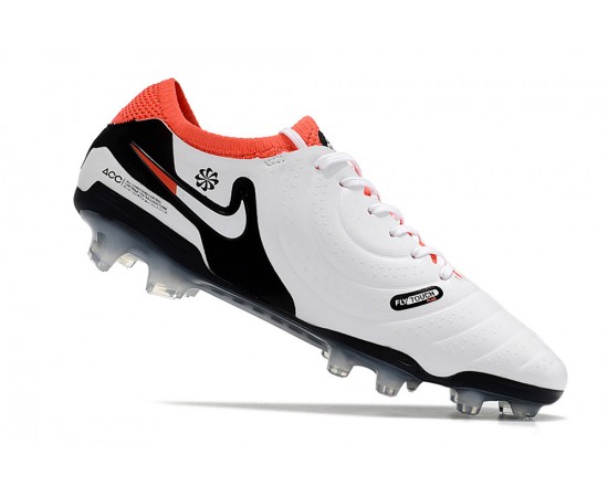 Nike Tiempo Legend 10 Elite FG Orange Black White Low Soccer Cleats For Men