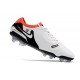 Nike Tiempo Legend 10 Elite FG Orange Black White Low Soccer Cleats For Men