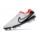 Nike Tiempo Legend 10 Elite FG Orange Black White Low Soccer Cleats For Men