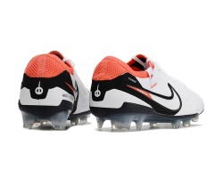 Nike Tiempo Legend 10 Elite FG Orange Black White Low Soccer Cleats For Men