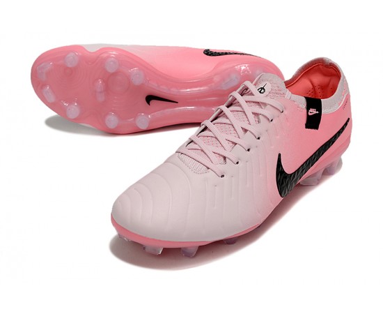 Nike Tiempo Legend 10 Elite FG Pink Black Low Soccer Cleats For Men