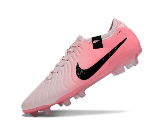 Nike Tiempo Legend 10 Elite FG Pink Black Low Soccer Cleats For Men