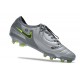 Nike Tiempo Legend 10 Elite FG Silver Green Black Green Low Soccer Cleats For Men