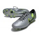 Nike Tiempo Legend 10 Elite FG Silver Green Black Green Low Soccer Cleats For Men