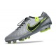 Nike Tiempo Legend 10 Elite FG Silver Green Black Green Low Soccer Cleats For Men