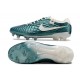 Nike Tiempo Legend 10 Elite FG White Beige Blue Low Soccer Cleats For Men