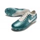 Nike Tiempo Legend 10 Elite FG White Beige Blue Low Soccer Cleats For Men