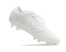 Nike Tiempo Legend 10 Elite FG White Beige Low Soccer Cleats For Men