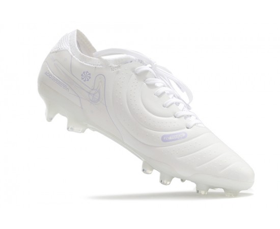 Nike Tiempo Legend 10 Elite FG White Beige Low Soccer Cleats For Men