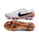 Nike Tiempo Legend 10 Elite FG White Black Gold Low Soccer Cleats For Men