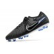 Nike Tiempo Legend 10 Elite FG White Blue Black Low Soccer Cleats For Men