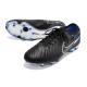 Nike Tiempo Legend 10 Elite FG White Blue Black Low Soccer Cleats For Men