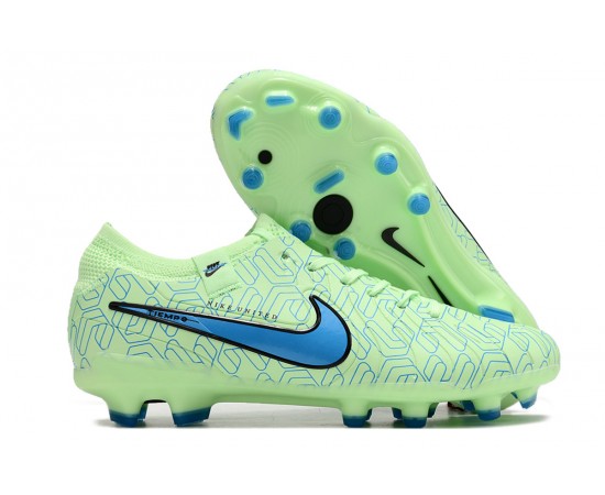 Nike Tiempo Legend 10 Elite FG Low Soccer Cleats Green Blue For Men