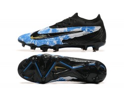 Nike Phantom GX Elite FG Grey Black Ltblue Low Soccer Cleats For Men