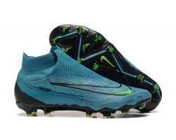 Nike Phantom GX Elite FG High Top Soccer Cleats Deep Blue Black For Men 