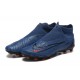 Nike Phantom GX Elite FG High Top Soccer Cleats Deep Blue Black Orange For Men