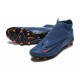 Nike Phantom GX Elite FG High Top Soccer Cleats Deep Blue Black Orange For Men