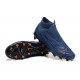 Nike Phantom GX Elite FG High Top Soccer Cleats Deep Blue Black Orange For Men