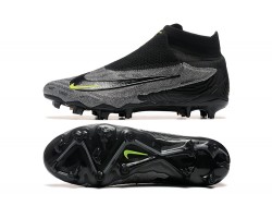 Nike Phantom GX Elite FG High Top Soccer Cleats Grey Black Yellow For Men 