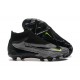 Nike Phantom GX Elite FG High Top Soccer Cleats Grey Black Yellow For Men