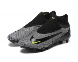 Nike Phantom GX Elite FG High Top Soccer Cleats Grey Black Yellow For Men 