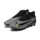 Nike Phantom GX Elite FG High Top Soccer Cleats Grey Black Yellow For Men