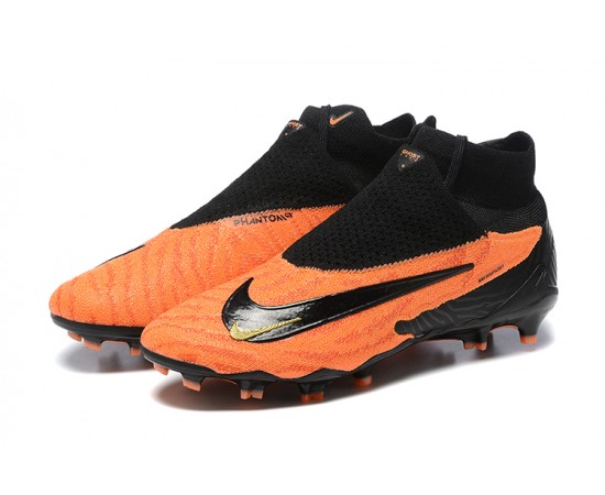 Nike Phantom GX Elite FG High Top Soccer Cleats Orange Black For Men