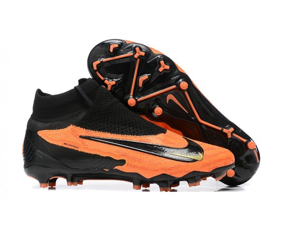 Nike Phantom GX Elite FG High Top Soccer Cleats Orange Black For Men