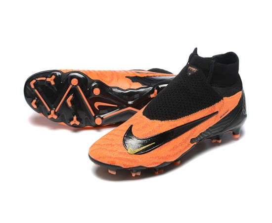 Nike Phantom GX Elite FG High Top Soccer Cleats Orange Black For Men