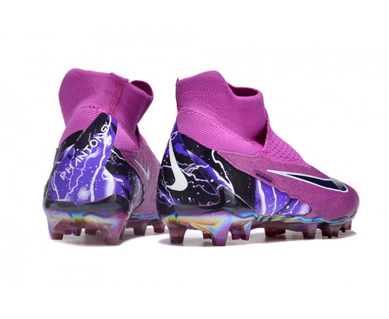 Nike Phantom GX Elite FG High Top Soccer Cleats Purple Black For Men