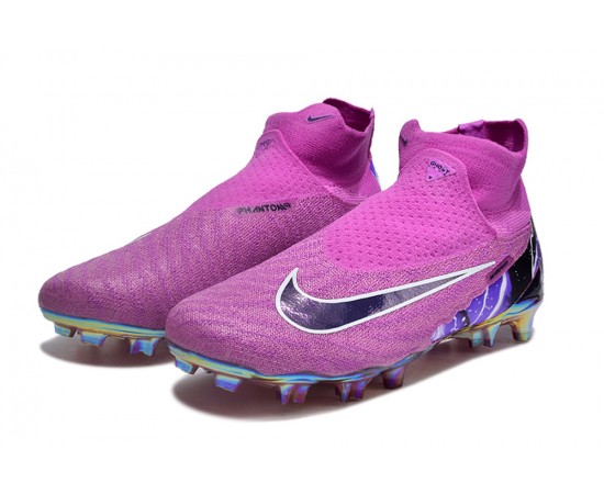 Nike Phantom GX Elite FG High Top Soccer Cleats Purple Black For Men