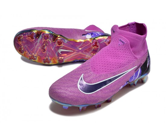 Nike Phantom GX Elite FG High Top Soccer Cleats Purple Black For Men