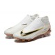 Nike Phantom GX Elite FG High Top Soccer Cleats White Gold Black For Men