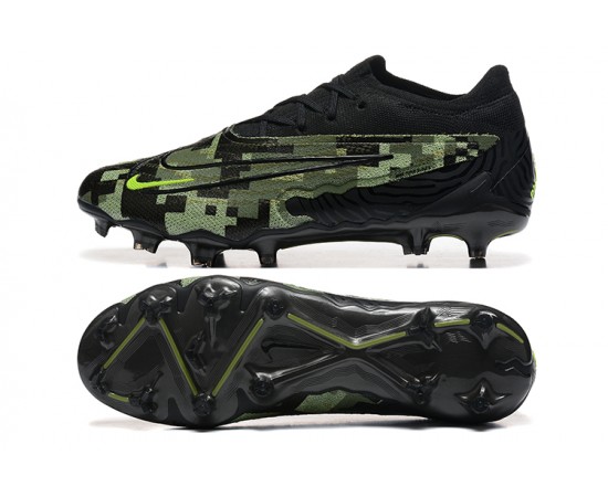 Nike Phantom GX Elite FG Low Soccer Cleats Black Green For Men