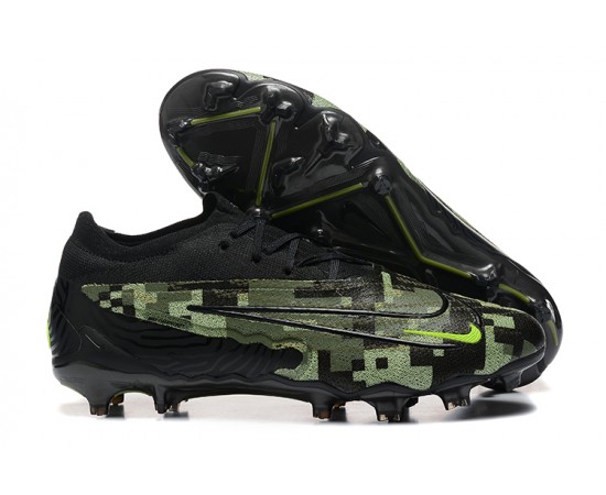 Nike Phantom GX Elite FG Low Soccer Cleats Black Green For Men